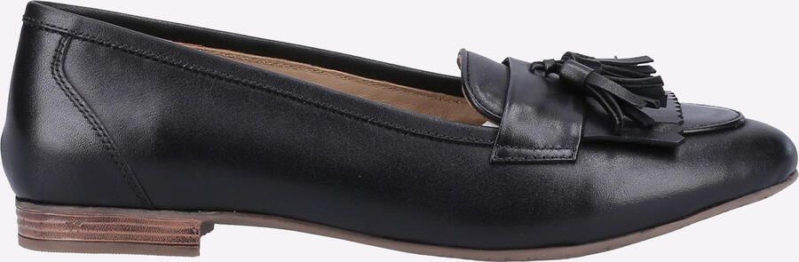 Hush Puppies Marissa Tassel Leren Zwarte Instappers Voor Dames