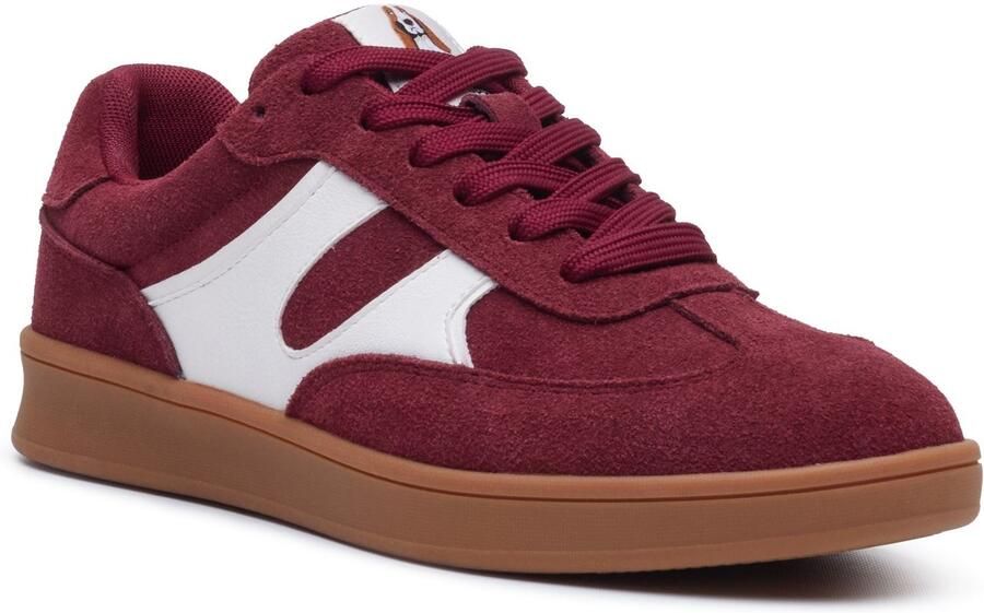 Hush Puppies Maura Suède Dames Bordeaux Sneakers