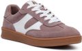 Hush Puppies Maura Suède Dames Stone Sneakers - Grijs