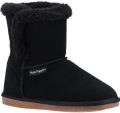 Hush Puppies Meisjes Ashlynn Suede Slippers (Zwart) - Zwart