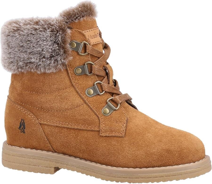 Hush Puppies Meisjes Mini Florence Suede Enkellaarsjes (Tan)