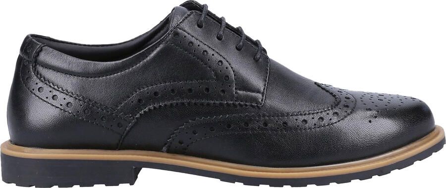 Hush Puppies Meisjes Verity Leren Brogues (Zwart Tan)