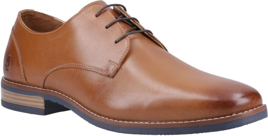 Hush Puppies Mike Leren Heren Lichtbruine Veterschoenen