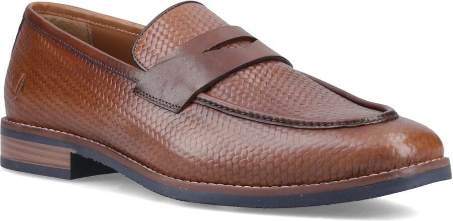 Hush Puppies Mitchell Leren Heren Tan Instappers