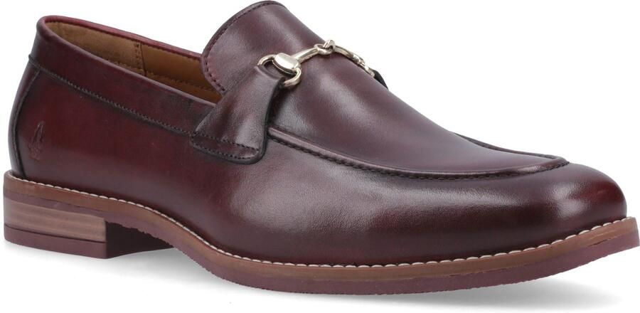 Hush Puppies Moses Leren Heren Bordeaux Instappers