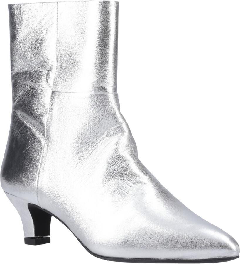 Hush Puppies Nahla Hakleren Dames Zilveren Enkellaarzen