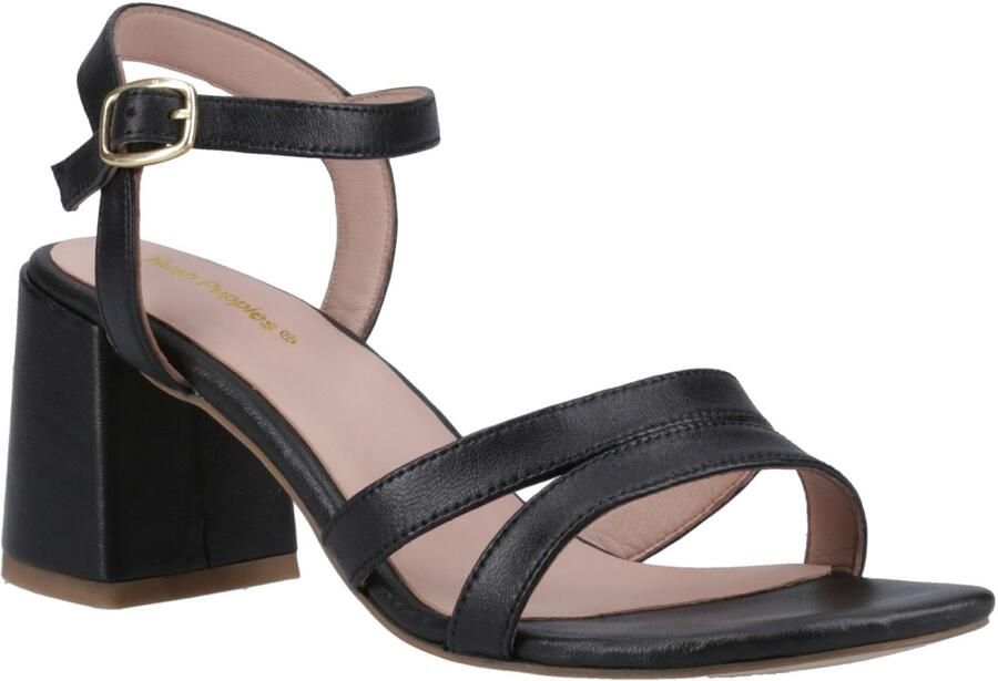 Hush Puppies Nalani Dames Zwart Leren Sandalen