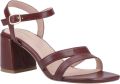 Hush Puppies Nalani Leren Dames Sandalen In Bordeaux - Rood