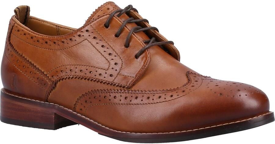 Hush Puppies Natalia Leren Damesschoenen Tan Brogues
