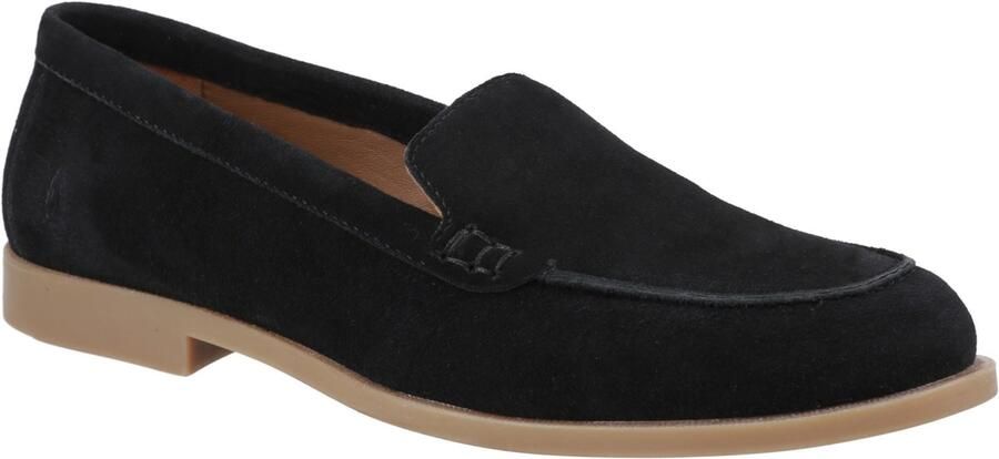 Hush Puppies Natasha Leren Dames Zwarte Instappers