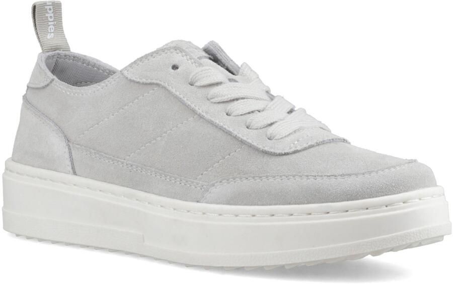 Hush Puppies Nesta Leren Dames Grijze Standaard Sneakers