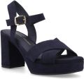 Hush Puppies Ophelia Suède Dames Marine Sandalen - Marineblauw