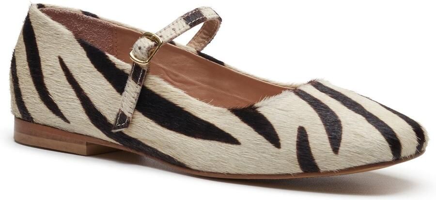 Hush Puppies Pasha Leren Dames Zebra Ballerina's