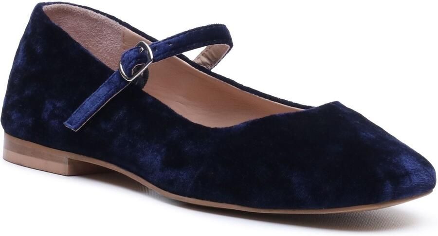 Hush Puppies Pasha Velvet Dames Navy Ballerina's