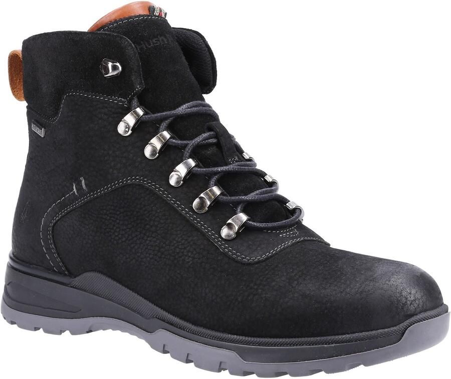 Hush Puppies Paul Leder Heren Zwart Nubuck Laarzen