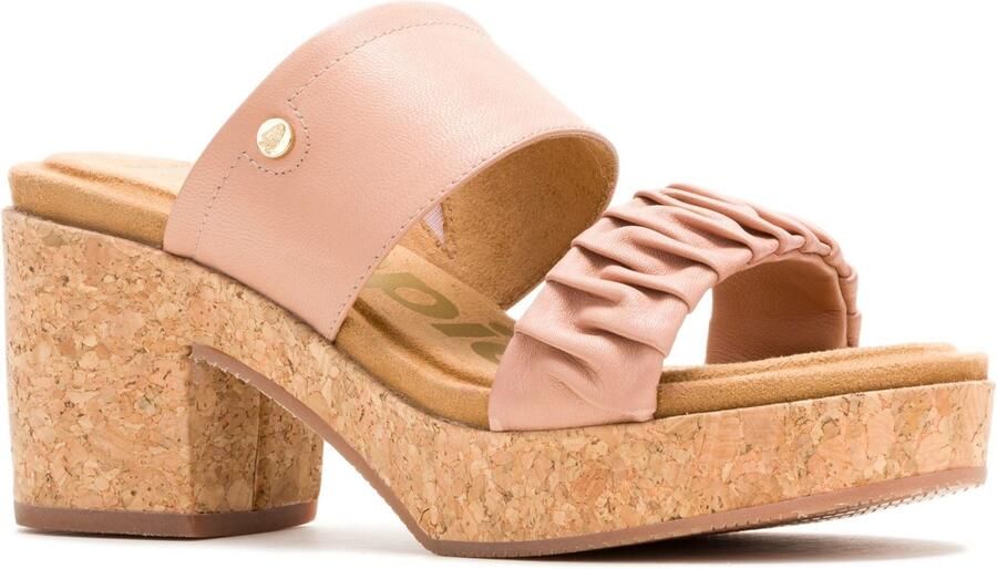 Hush Puppies Poppy Leren Dames Cafe Creme Sandalen