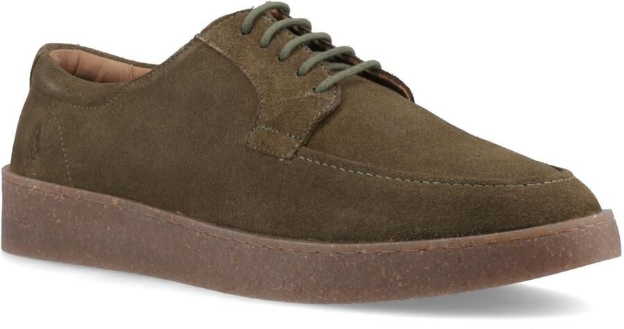 Hush Puppies Rafael Suède Heren Khaki Veterschoenen