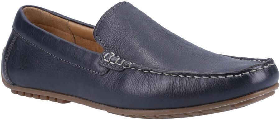 Hush Puppies Ralph Leer Heren Navy Bootschoenen
