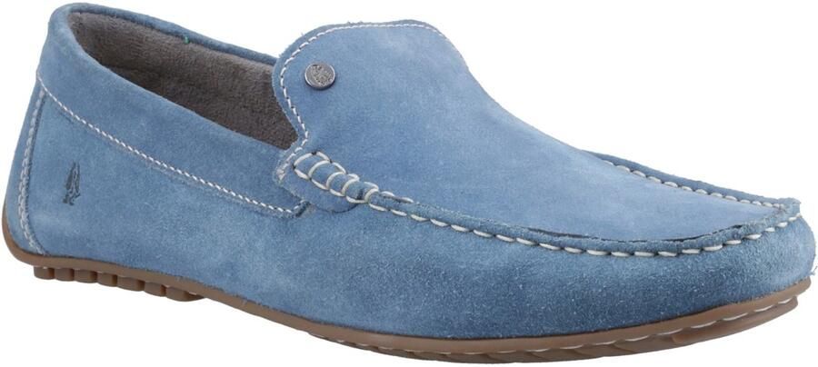 Hush Puppies Ralph Suède Leren Mannen Blauwe Instappers