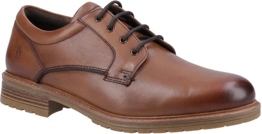 Hush Puppies Richie Leren Herenschoenen in Tan met Veters