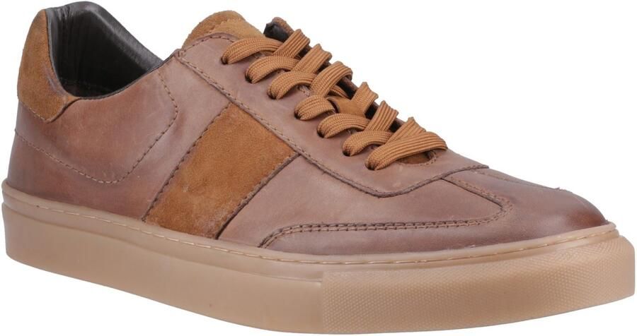 Hush Puppies Riley Suède Heren Taupe Sneakers