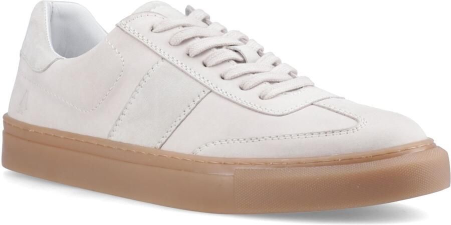 Hush Puppies Riley Suède Heren Witte Sneakers