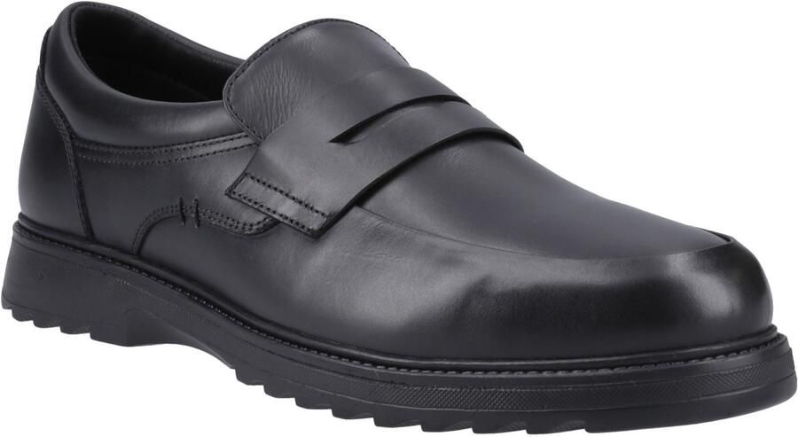 Hush Puppies Rocco Loafer Leer Jongens Zwarte Loafers