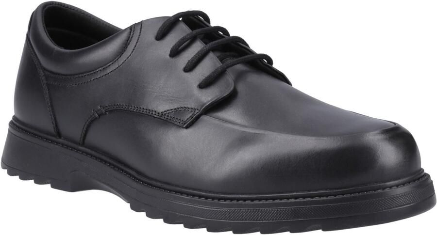 Hush Puppies Romeo Leren Zwarte Schoenen Voor Jongens