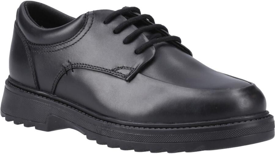 Hush Puppies Romeo Leren Zwarte Schoenen Voor Jongens