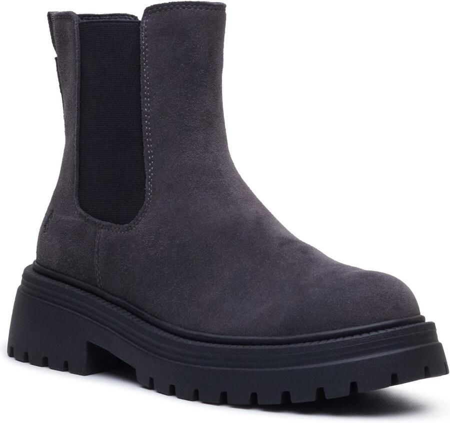 Hush Puppies Rose Chelsea Leder Dames Charcoal Hakken Chelsea Boots