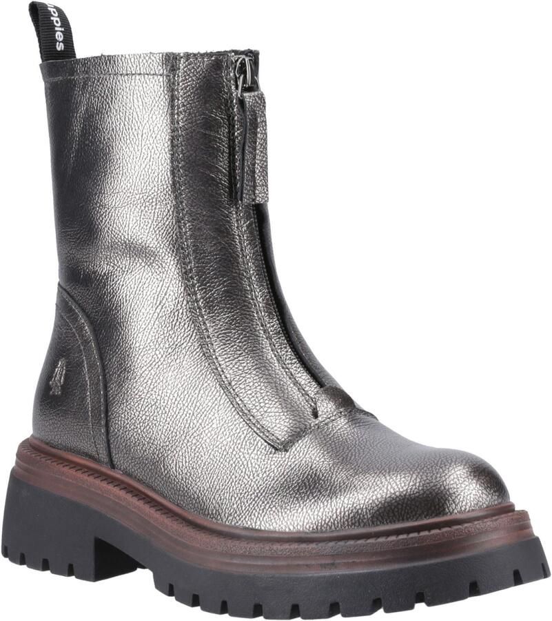 Hush Puppies Roxanna Leren Dames Pewter Laarzen