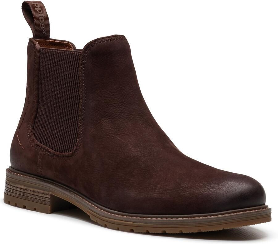 Hush Puppies Russell Leren Heren Donkerbruine Enkellaarzen