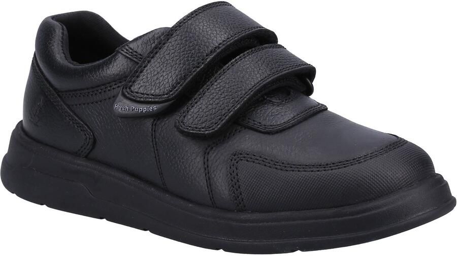 Hush Puppies Ryan SNR Leren Zwarte Schoenen Voor Jongens