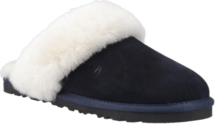Hush Puppies Samantha Dames Suède Navy Slippers