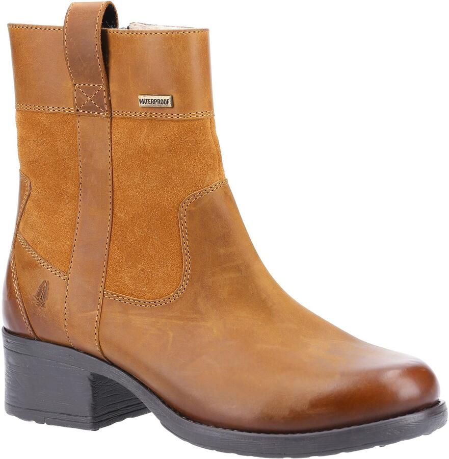 Hush Puppies Saskia Leer Vrouwen Laarzen Tan