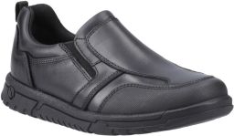 Hush Puppies Sergio Leer Jongens Zwarte Loafers
