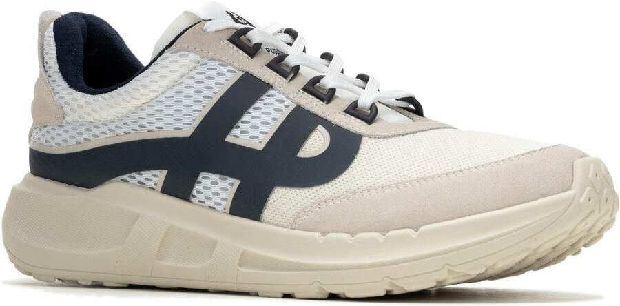 Hush Puppies Seventy8 Retro Runner Heren Sneakers Van Suède In Het Wit