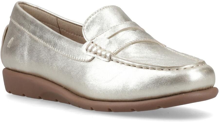 Hush Puppies Shelby Leren Dames Gouden Loafers