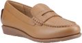 Hush Puppies Shelby Leren Dames Tan Instappers - Cognac