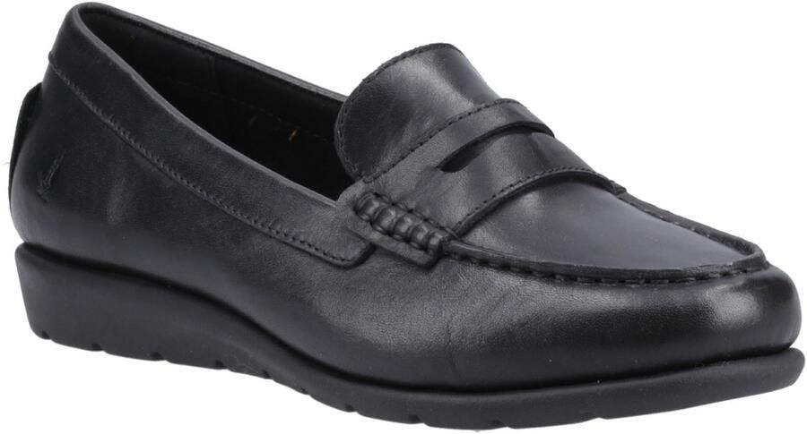 Hush Puppies Shelby Leren Dames Zwarte Instappers