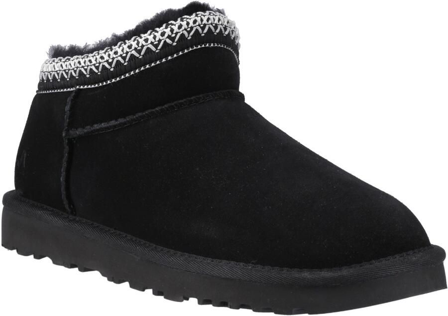 Hush Puppies Sloane Suede Dames Zwarte Pantoffels