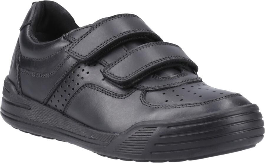 Hush Puppies Sully Leren Zwarte Schoenen Voor Jongens