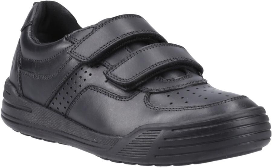 Hush Puppies Sully Leren Zwarte Schoenen Voor Jongens