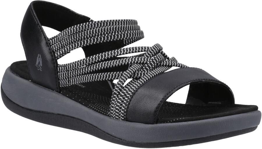 Hush Puppies Susanna Leren Dames Zwarte Sandalen