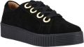 Hush Puppies Tamsin Suède Dames Zwarte Sneakers - Zwart