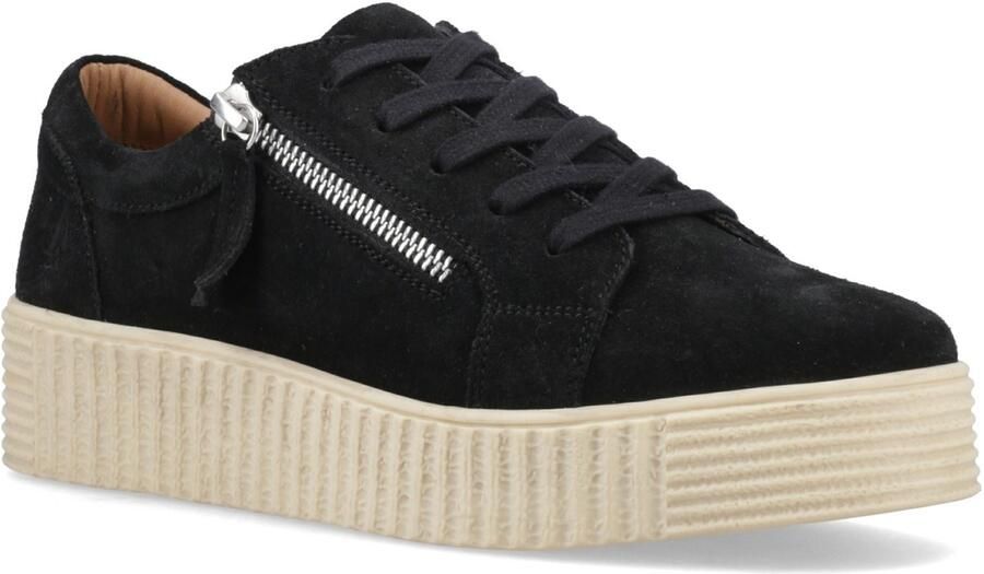 Hush Puppies Tara Suède Leren Dames Zwarte Sneakers