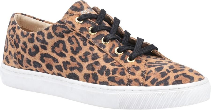 Hush Puppies Tessa Suède Dames Leopard Sneakers
