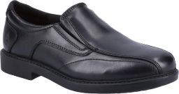 Hush Puppies Toby SNR Leer Jongens Zwarte Loafers