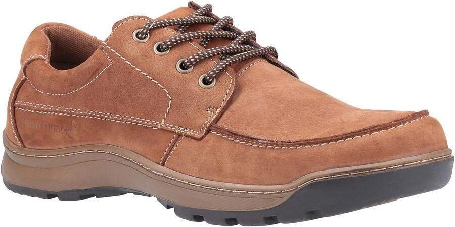 Hush Puppies Tucker Leren Heren Tan Nubuck Veterschoenen