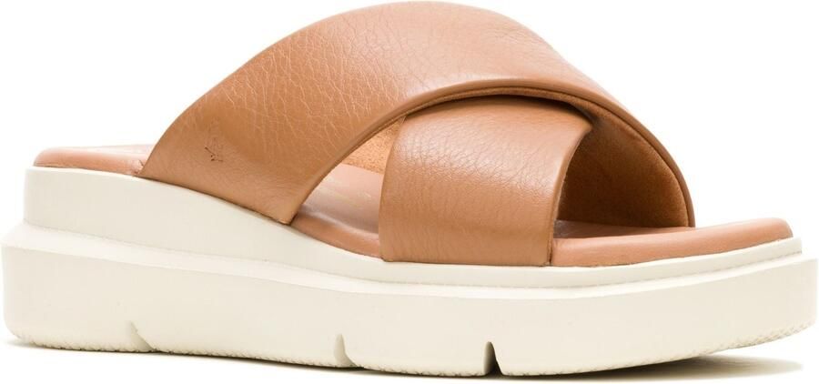 Hush Puppies Uplift Leren Dames Tan Sandalen